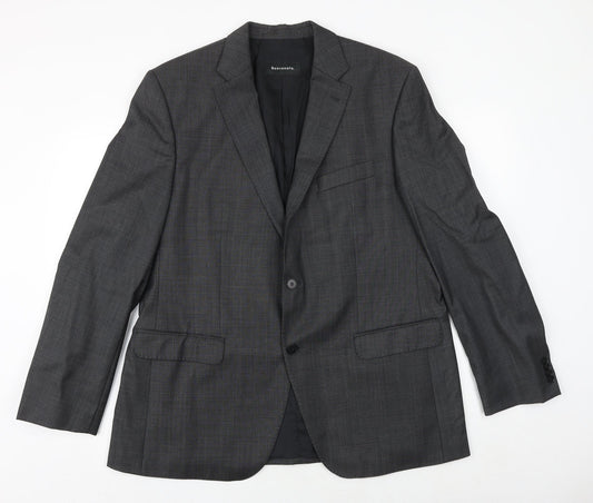 Mens UK Size 42 Benvenuto Regular Grey Suit Jacket