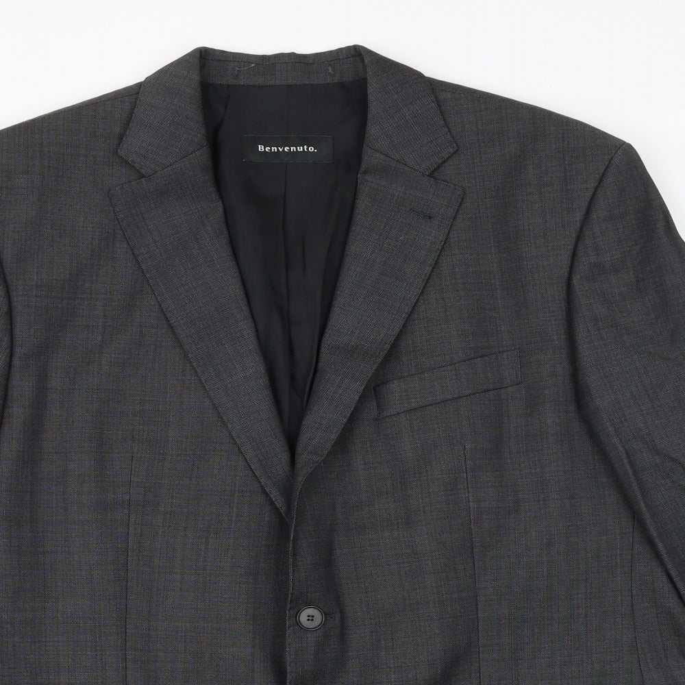 Mens UK Size 42 Benvenuto Regular Grey Suit Jacket