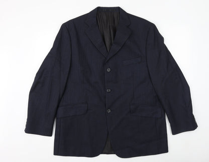 Mens UK Size 42 Impressions Regular Blue Suit Jacket