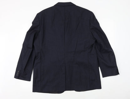 Mens UK Size 42 Impressions Regular Blue Suit Jacket