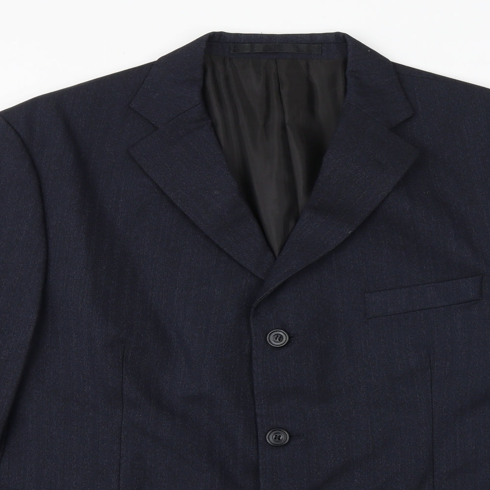 Mens UK Size 42 Impressions Regular Blue Suit Jacket