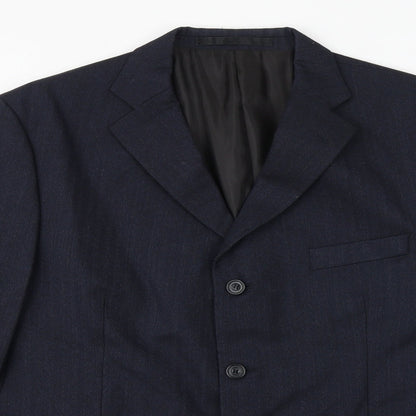 Mens UK Size 42 Impressions Regular Blue Suit Jacket