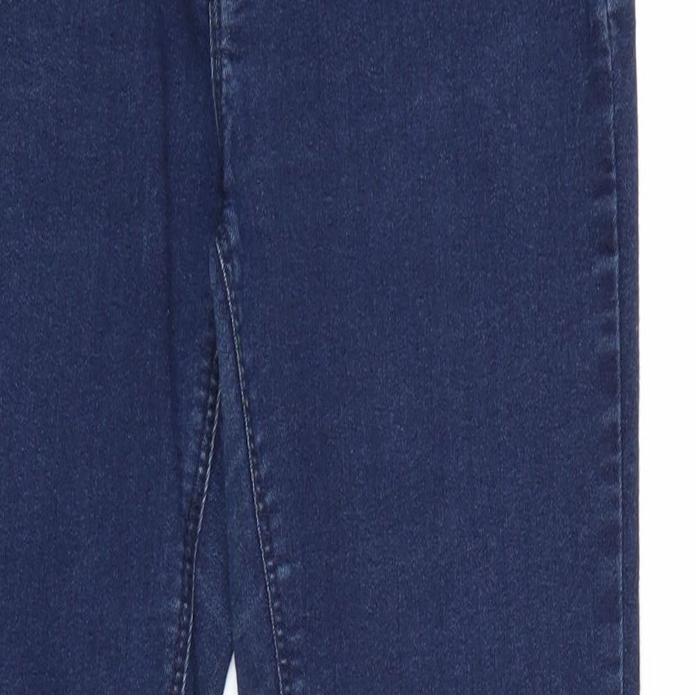 Denim & Co. Womens Blue Cotton Skinny Jeans Size 10 Regular Zip