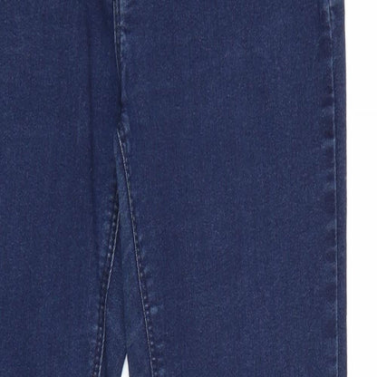 Denim & Co. Womens Blue Cotton Skinny Jeans Size 10 Regular Zip