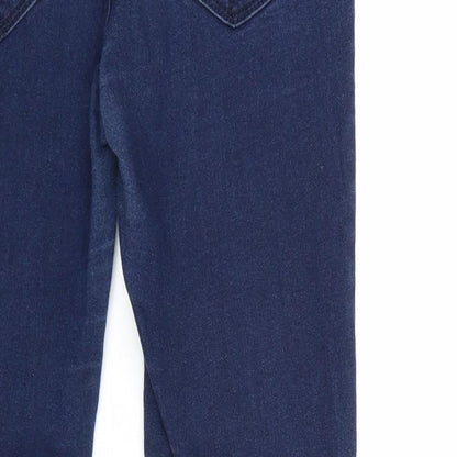 Denim & Co. Womens Blue Cotton Skinny Jeans Size 10 Regular Zip
