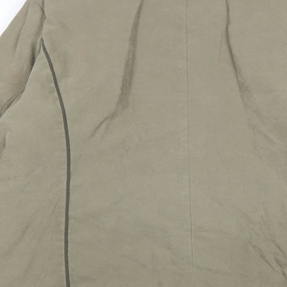 Klass Womens Brown Overcoat Coat Size L Zip