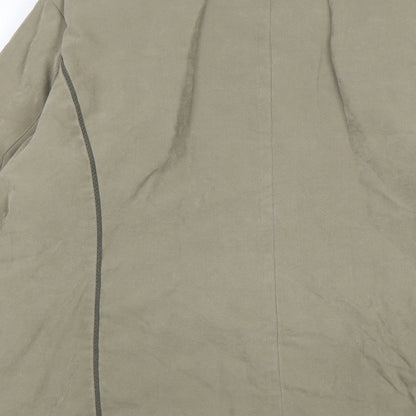 Klass Womens Brown Overcoat Coat Size L Zip