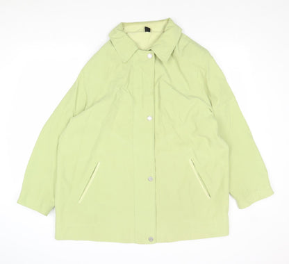 Womens UK Size 16 Preworn Green Overcoat