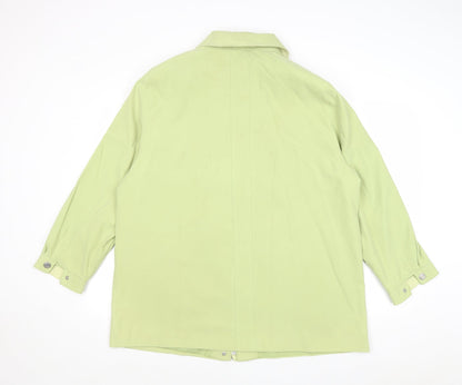 Womens UK Size 16 Preworn Green Overcoat