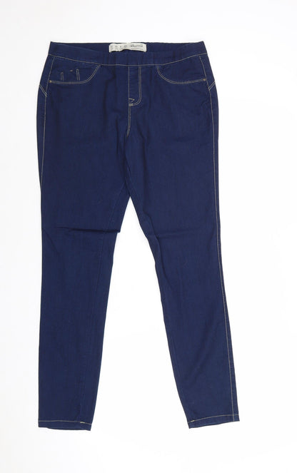 Denim & Co. Womens Blue Cotton Jegging Jeans Size 12 Regular