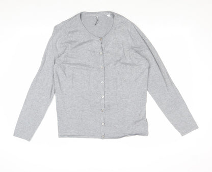 Womens UK Size 12 Capsule Grey Cardigan Jumper