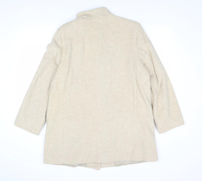 Womens UK Size 14 Marks and Spencer Beige Overcoat