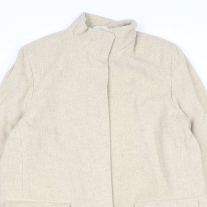 Womens UK Size 14 Marks and Spencer Beige Overcoat