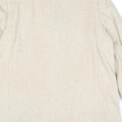 Womens UK Size 14 Marks and Spencer Beige Overcoat