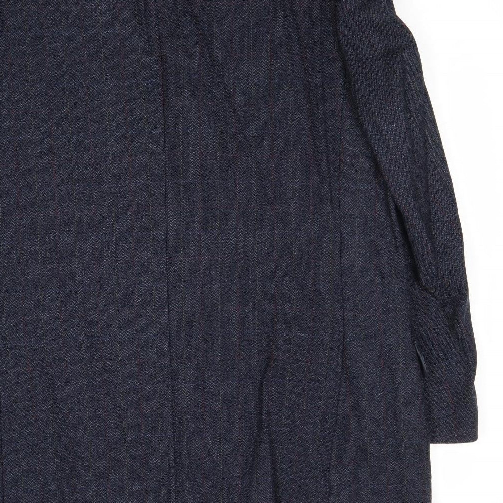 Mens UK Size 42 Woolmark Regular Blue Suit Jacket