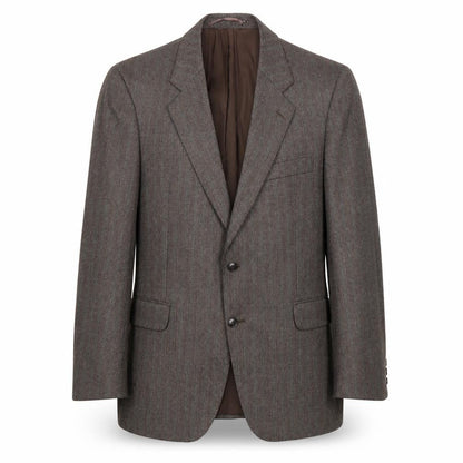 Style Mens Brown Striped Wool Jacket Suit Jacket Size 42 Regular