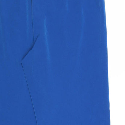 Markwald Womens Blue Polyester Trousers Size 20 Regular Zip