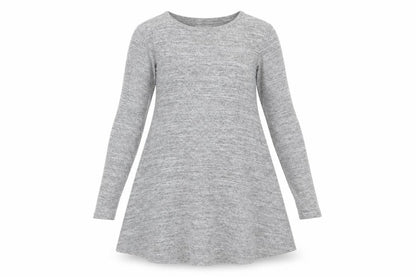 Mizumi Womens Grey Polyester Jumper Dress Size S Round Neck Pullover