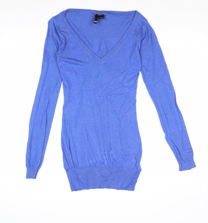 Womens UK Size 6 Divided by H&M Blue Pullover Jumper
