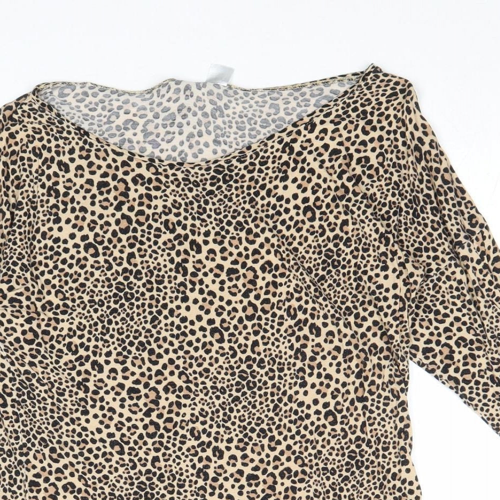 Womens UK Size 6 Divided by H&M Brown Basic Blouse