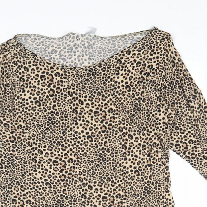 Womens UK Size 6 Divided by H&M Brown Basic Blouse