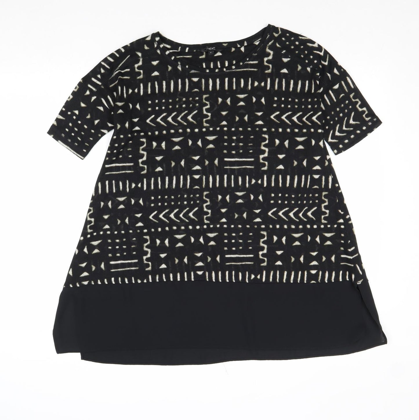 Womens UK Size 8 NEXT Black Basic Blouse