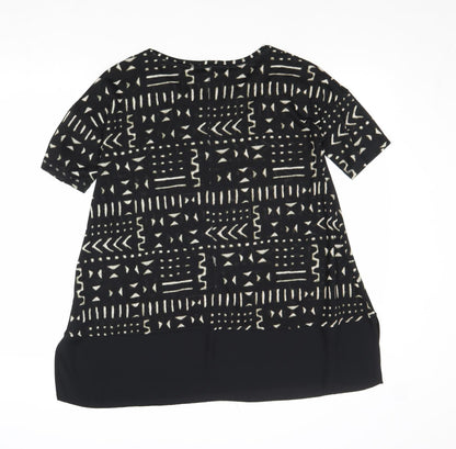 Womens UK Size 8 NEXT Black Basic Blouse