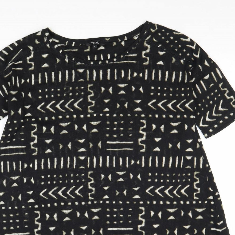 Womens UK Size 8 NEXT Black Basic Blouse
