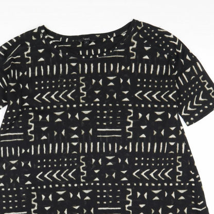 Womens UK Size 8 NEXT Black Basic Blouse