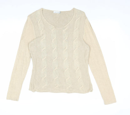 Womens UK Size L Country Casuals Beige Pullover Jumper