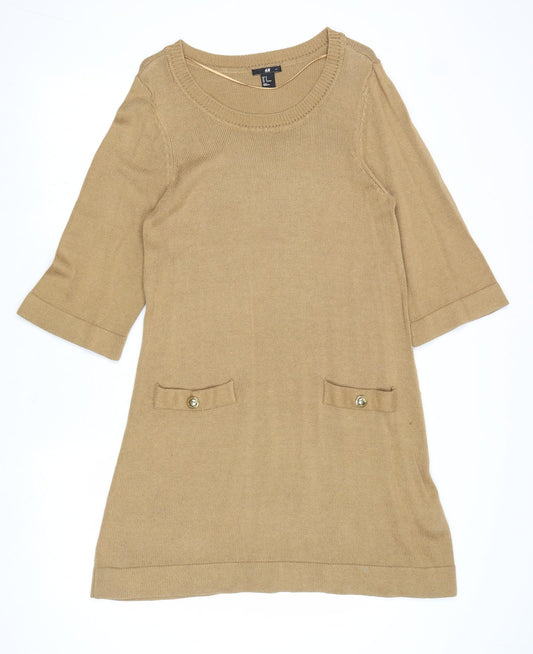 Womens UK Size M H&M Brown Pullover Jumper