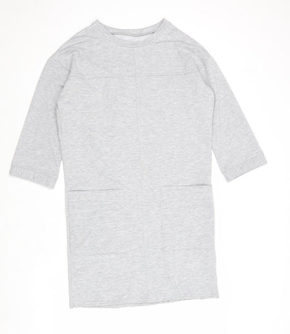 Atmosphere Womens Grey Polyester A-Line Size 8 Round Neck Pullover