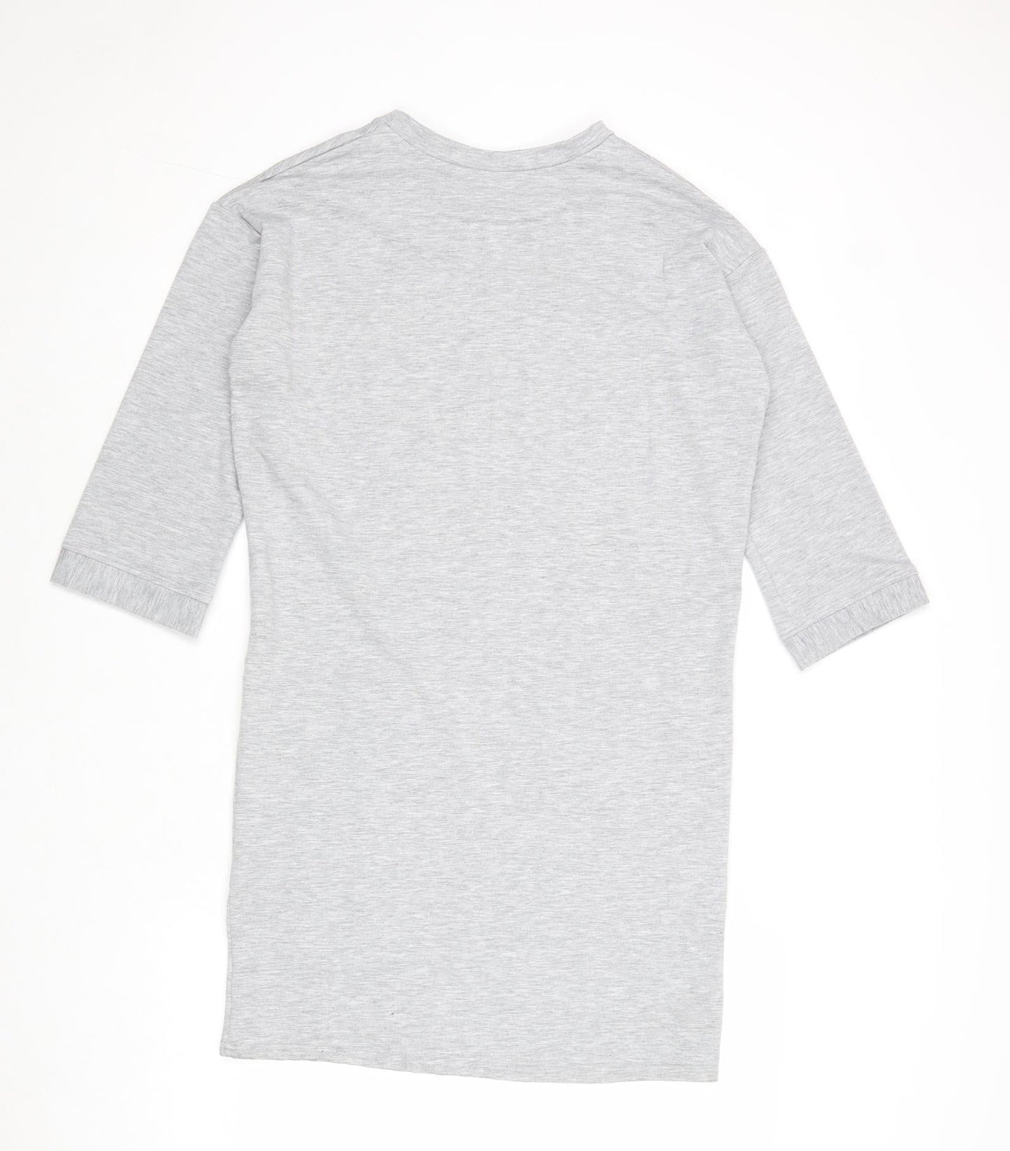 Atmosphere Womens Grey Polyester A-Line Size 8 Round Neck Pullover