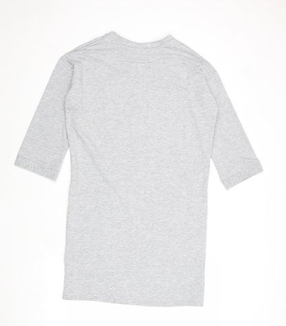 Atmosphere Womens Grey Polyester A-Line Size 8 Round Neck Pullover