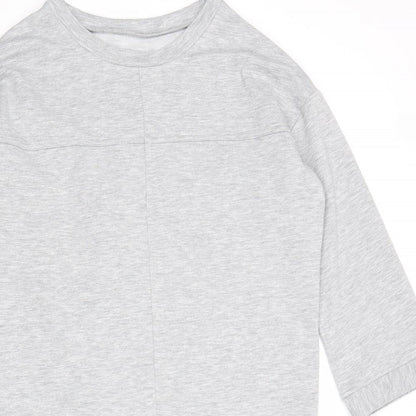 Atmosphere Womens Grey Polyester A-Line Size 8 Round Neck Pullover