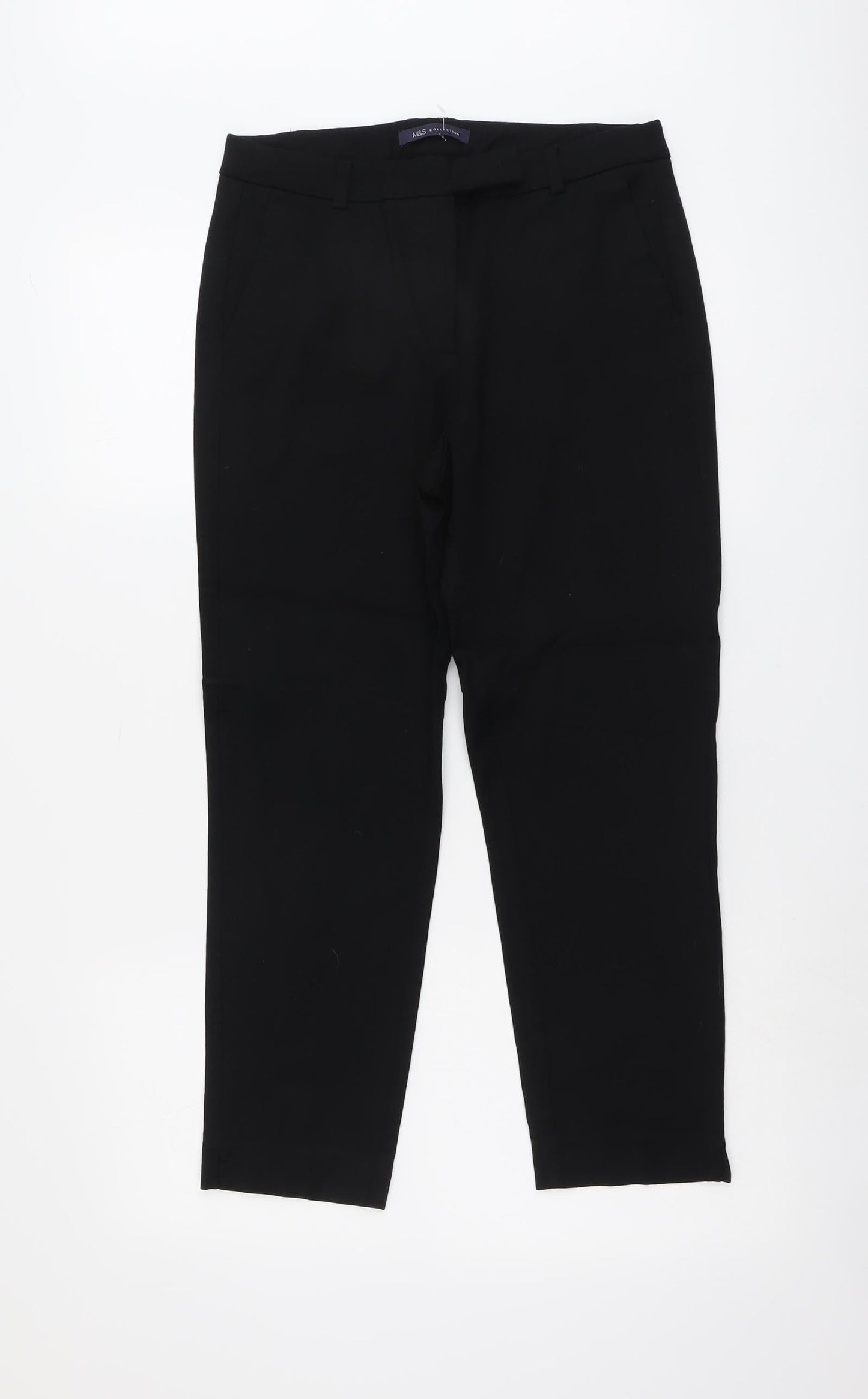 Womens UK Size 10 Marks and Spencer Regular Fit  Black Trousers