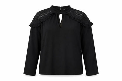 Womens UK Size 10 V By Very Black Basic Blouse