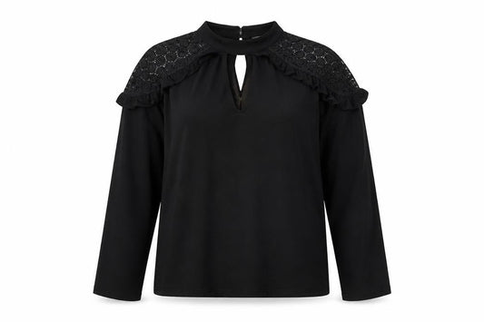 Womens UK Size 10 V By Very Black Basic Blouse