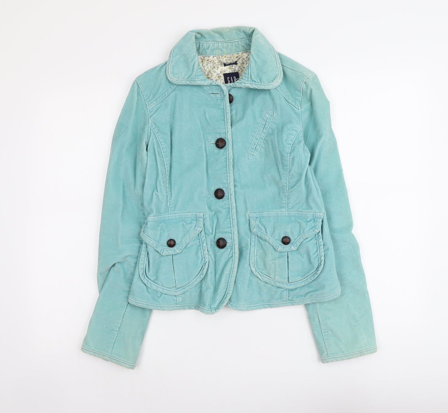 Gap Womens Blue Jacket Size 4 Button