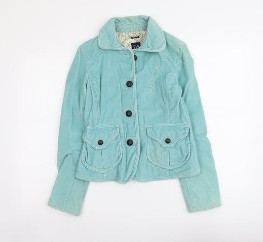 Gap Womens Blue Jacket Size 4 Button
