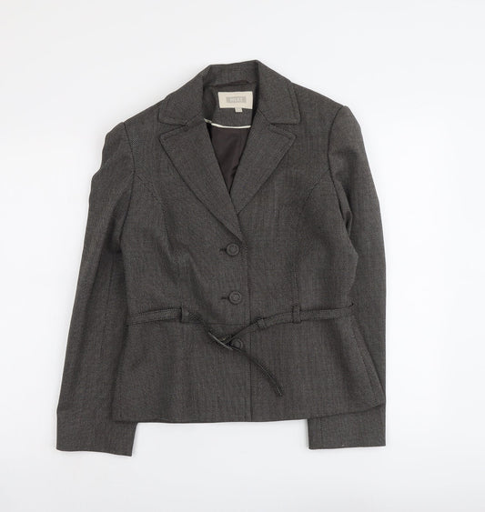 NEXT Womens Brown Polyester Jacket Blazer Size 10