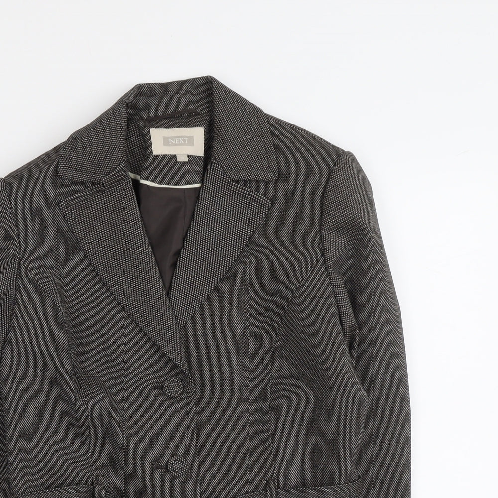 NEXT Womens Brown Polyester Jacket Blazer Size 10