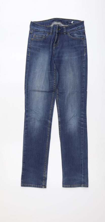 Womens UK Size 27 in RESERVED Regular Fit Straight Blue Jeans