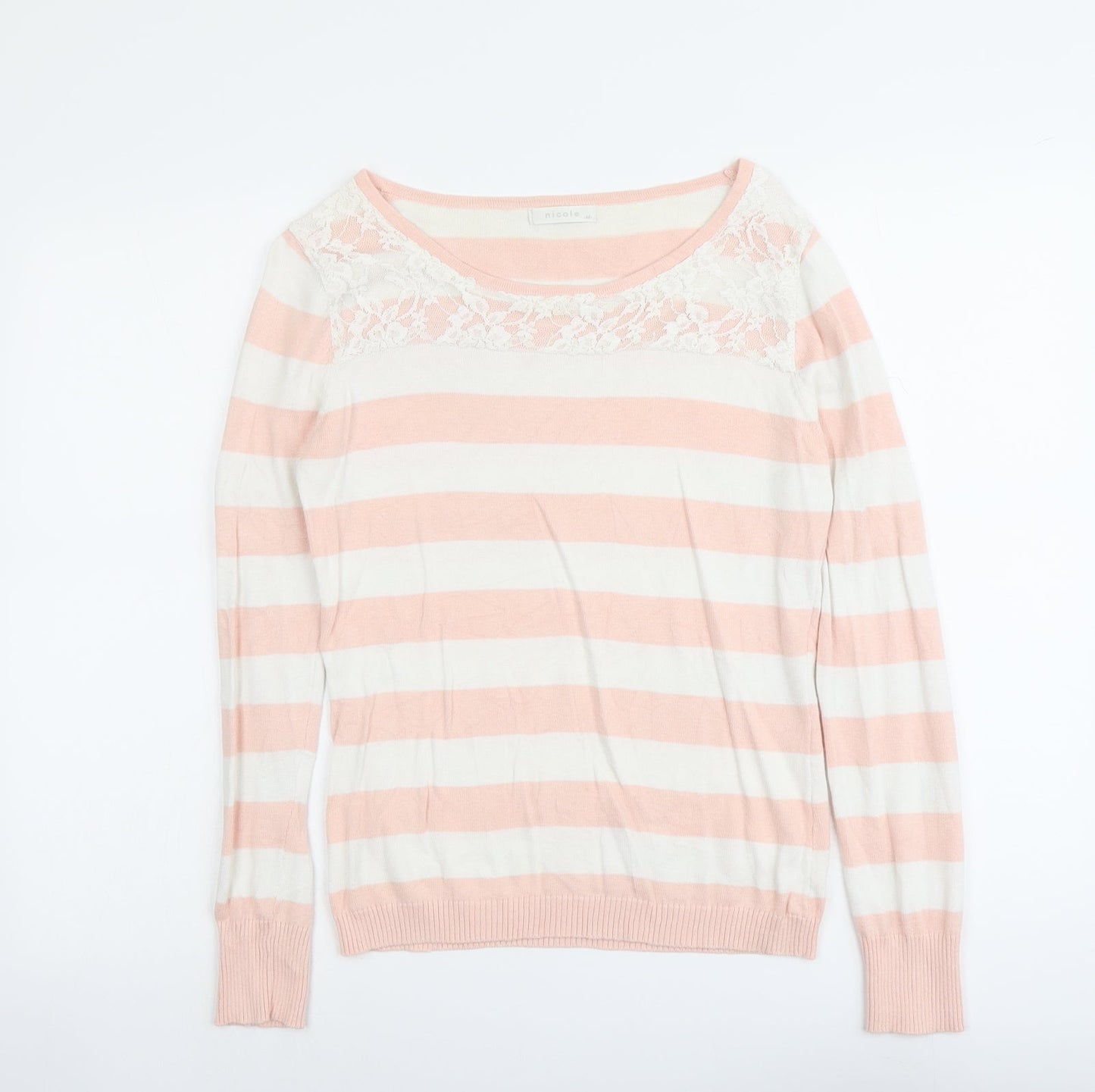 Womens UK Size M Nicole Pink Pullover Jumper