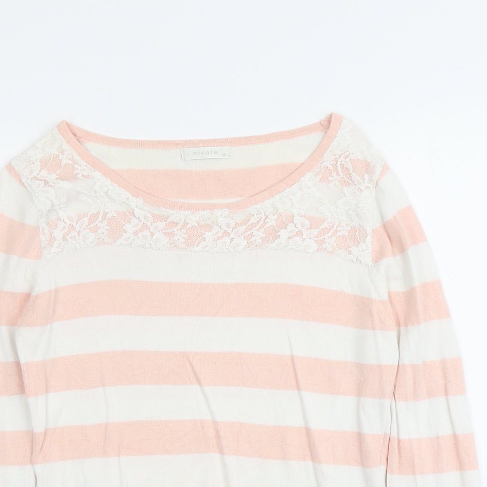 Womens UK Size M Nicole Pink Pullover Jumper