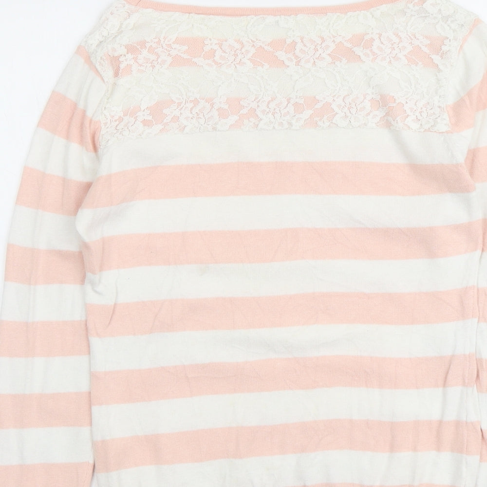 Womens UK Size M Nicole Pink Pullover Jumper