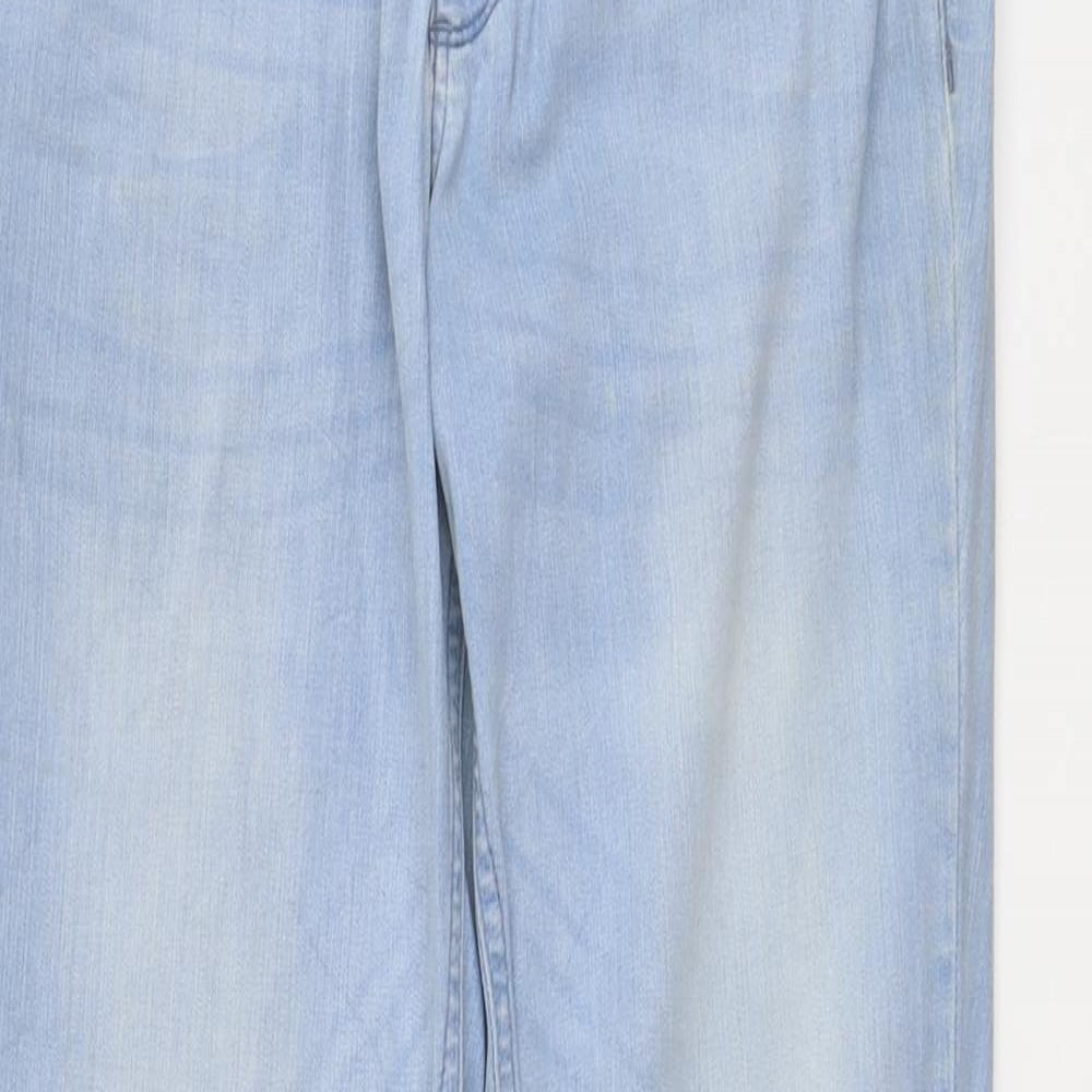 Tom Taylor Womens Blue Cotton Straight Jeans Size 30 in L32 in Regular Button