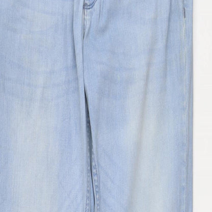 Tom Taylor Womens Blue Cotton Straight Jeans Size 30 in L32 in Regular Button