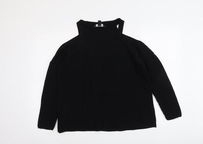 Womens UK Size M New Look Black Pullover Jumper