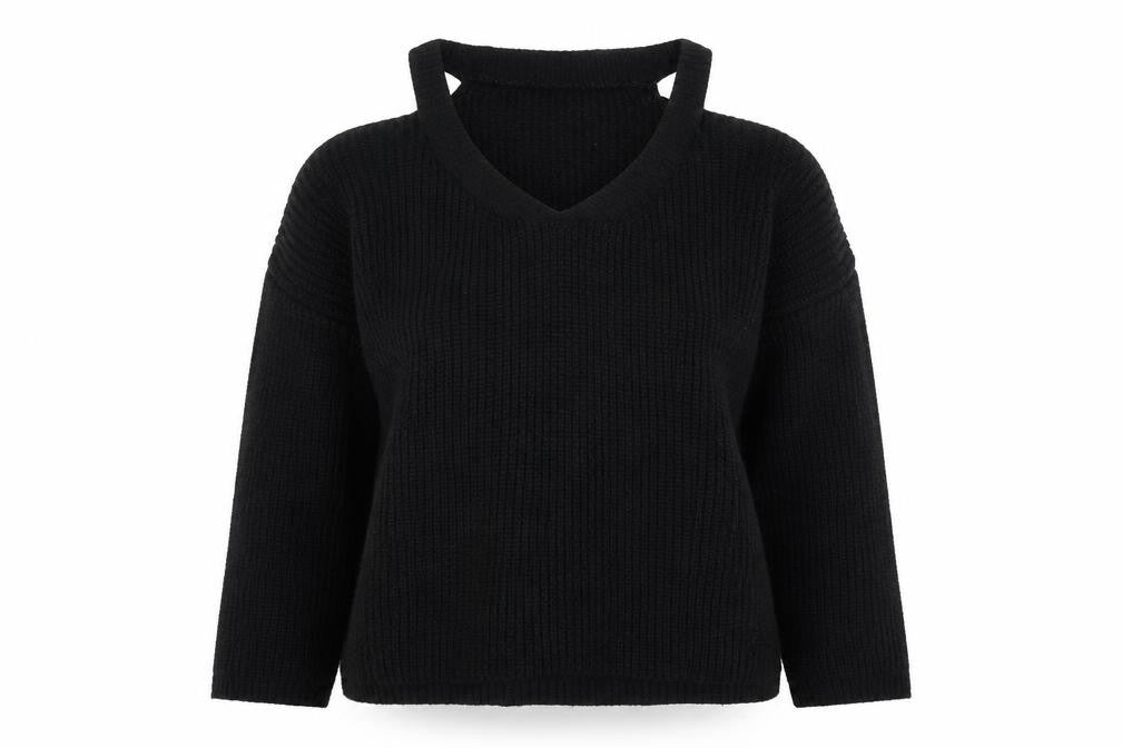 Womens UK Size M New Look Black Pullover Jumper